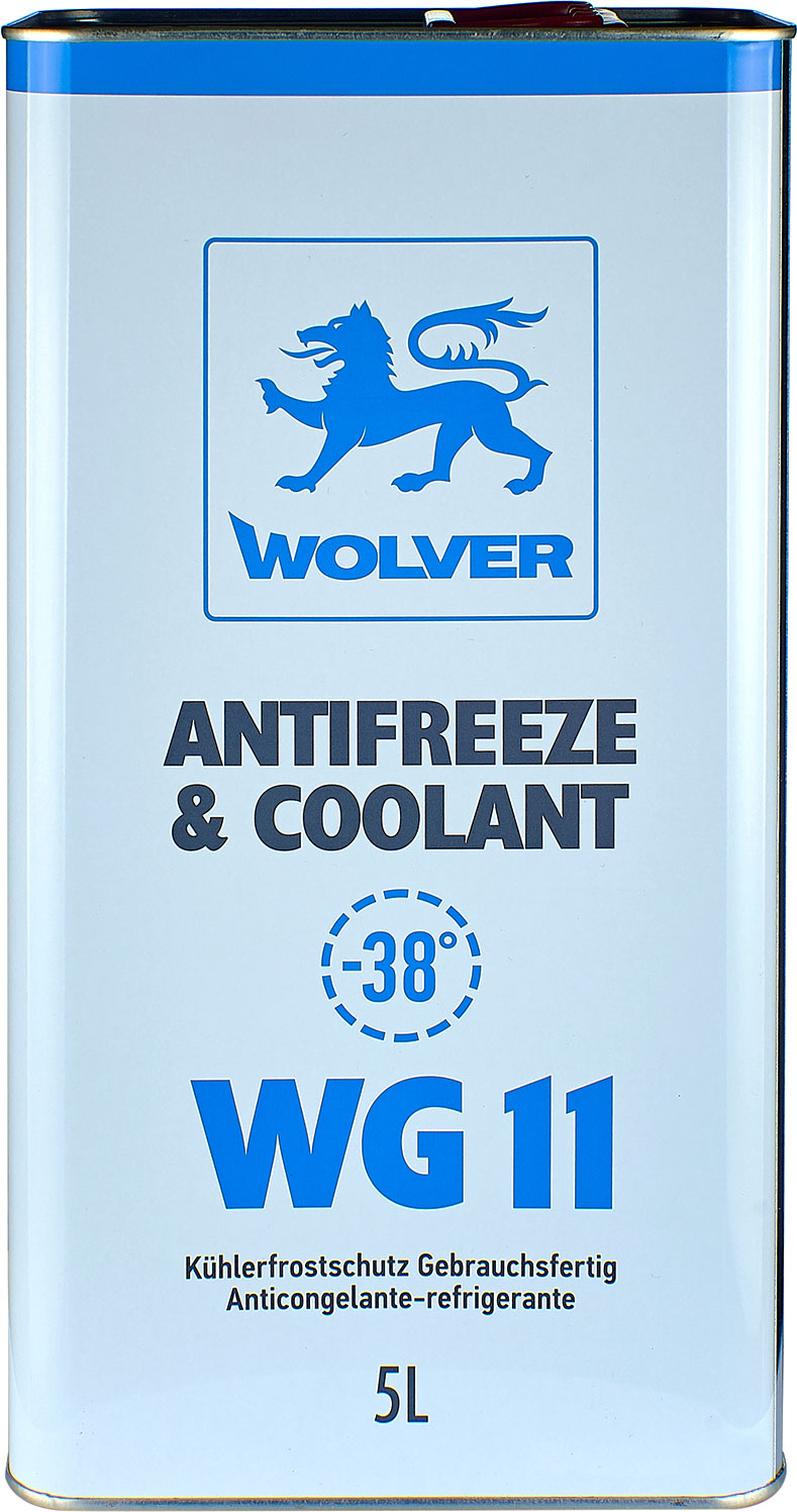 Охолоджувальна рідина WOLVER G11, готова, синій, -38°С, 5 л (4260360943454)